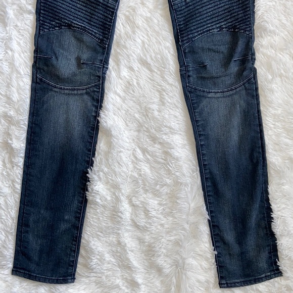 Express Biker Style Blue Jeans Size 2 - Picture 5 of 14